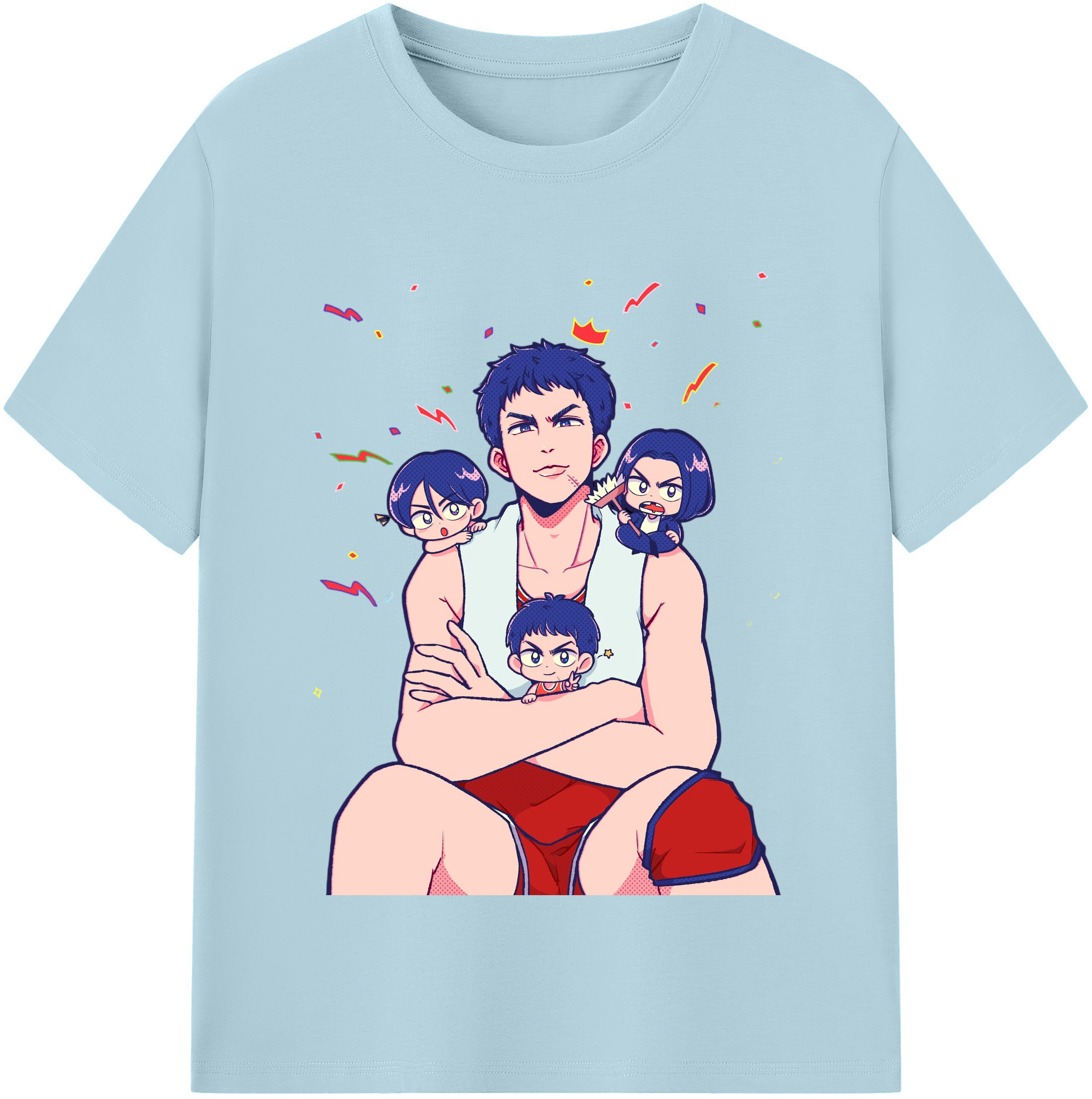 SLAM DUNK／スラムダンク 綿100％半袖Tシャツ（フロントプリント）